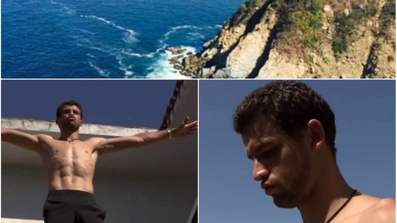 VIDEO | "Vedere uimitoare": Dimitrov a sărit de pe o stâncă de 35 de metri