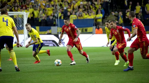 Ne-am îmbătat cu bitter suedez! Debut ratat în preliminariile Euro 2020 după un meci în care mai mulți tricolori au avut evoluții modeste. Cronica partidei Suedia – România 2-1