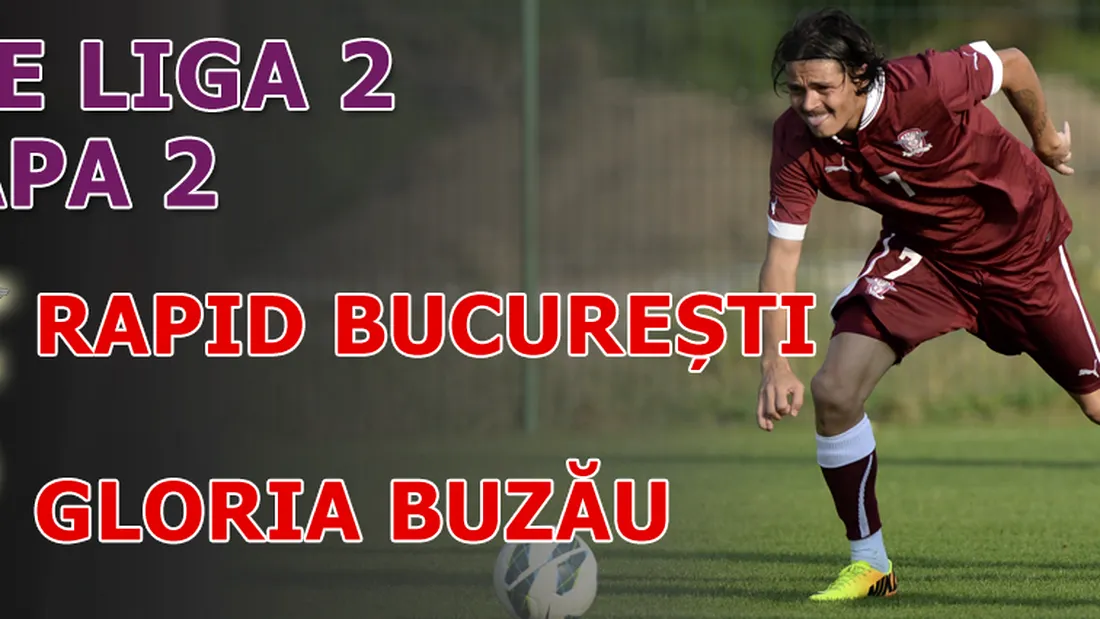 Rapid București - Gloria Buzău 1-1!** Giuleștenii, fără victorie în Liga 2 