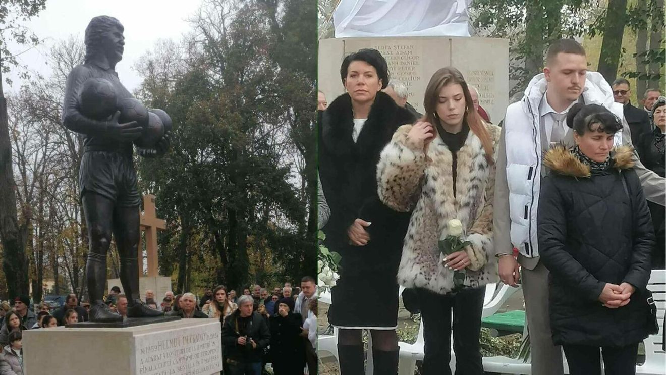 Imagini emoționante de la inaugurarea statuii lui Helmut Duckadam! Cine a fost prezent din partea FCSB