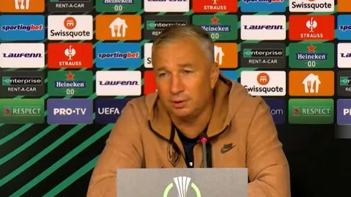 Dan Petrescu acuză arbitrajul după înfrângerea cu Sivasspor: „Ce să-i mai zic? Am înțeles că i-au zis alții că a fost gol”