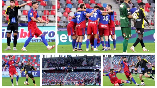 Steaua cu golurile, Ceahlăul cu ratările! Trupa lui Oprița câștigă clar în Ghencea, cu Chipirliu și Maftei contribuind la toate golurile ”militarilor”