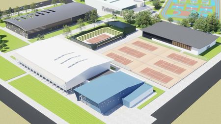 Cum va arăta noul centru sportiv fabulos din vestul României, în care vor fi investite zeci de milioane de euro. Imagini cu baza SF care va avea terenuri de tenis, fotbal, bazine de înot, patinoar și sală de gimnastică și scrimă