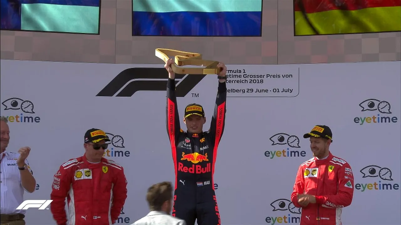 Victorie pentru Red Bull în Austria. Verstappen a triumfat, dar Vettel e din nou lider la general. Zi de coșmar pentru Mercedes