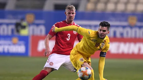 Ianis Hagi n-a impresionat în meciul România U21 – Danemarca U21. „Nu a fost inspirat!”