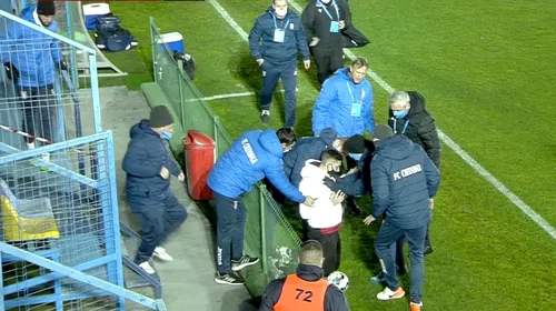 Momente de panică la meciul FC Voluntari – Chindia Târgoviște. Un copil de mingi a leșinat și ambulanța a intrat urgent pe teren