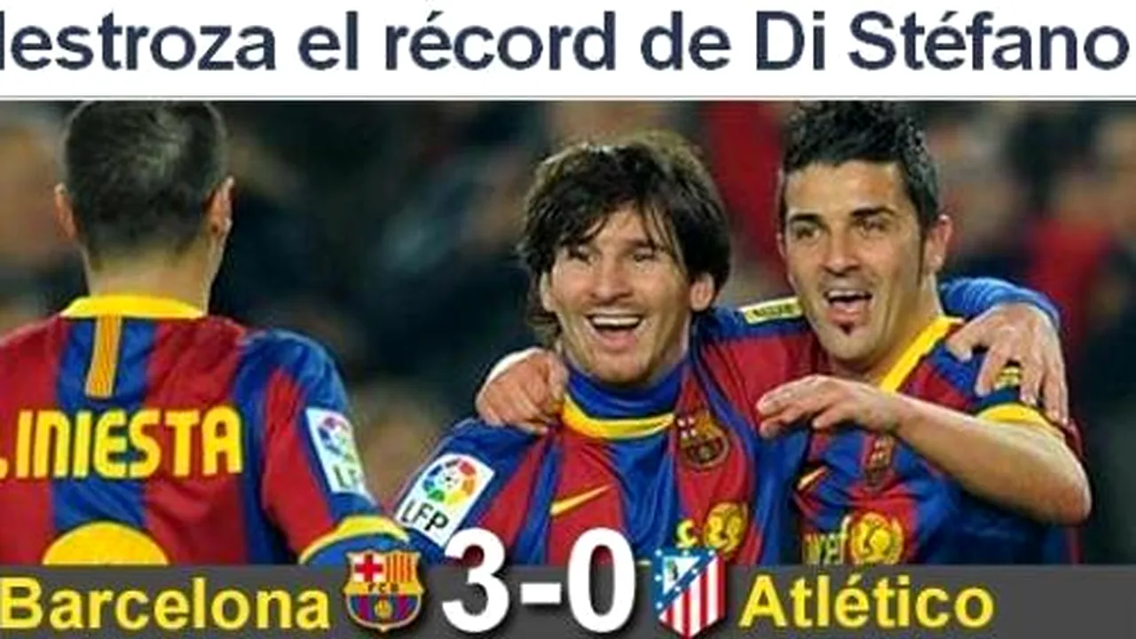 VIDEO Barcelona bate toate recordurile!** Messi, hattrick de senzație contra lui Atletico