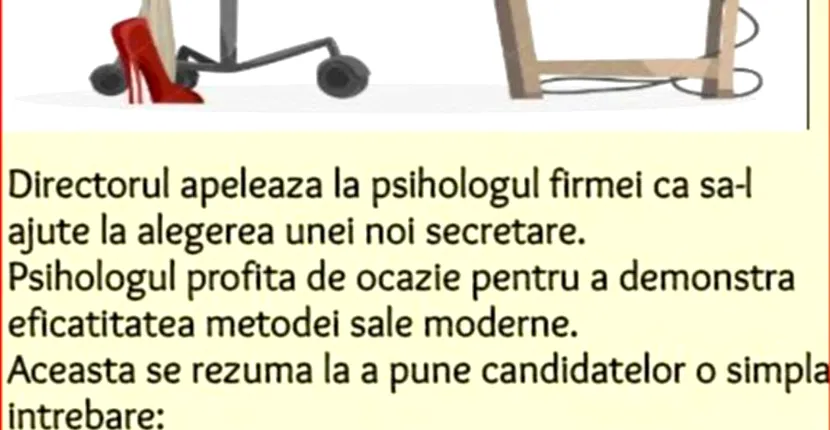 Bancul zilei: directorul își alege o nouă secretară