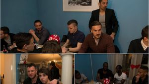 GALERIE FOTO | Departamentul de marketing a oferit o seară grecească jucătorilor dinamoviști. Boubacar a surprins: "Da, ați auzit bine! Vrem locul doi!" 