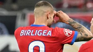 Daniel Bîrligea s-a descătușat după golul superb din FCSB - UTA 4-0: „N-am cuvinte!”