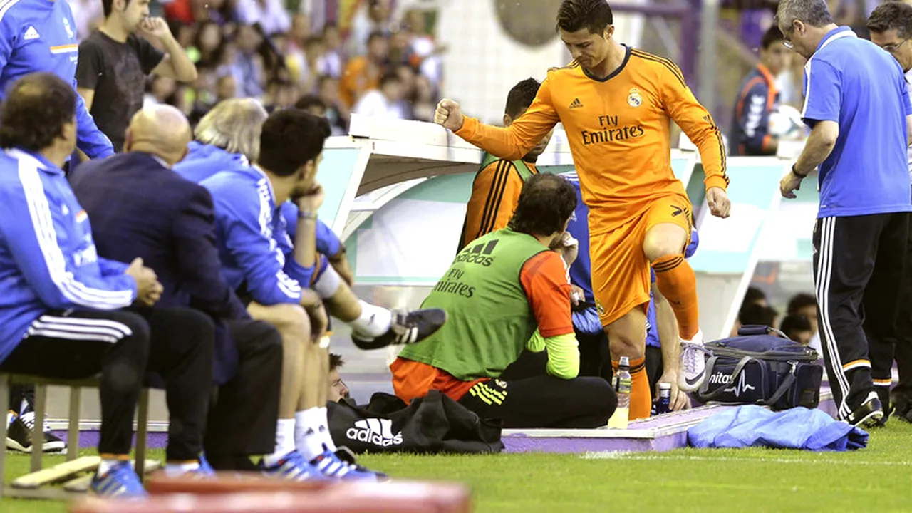 Alarmă la Madrid: Ronaldo s-a accidentat și a fost schimbat în minutul 8