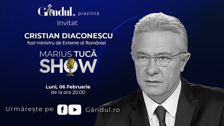 Marius Tucă Show începe luni, 6 februarie, de la ora 20.00, live pe gândul.ro