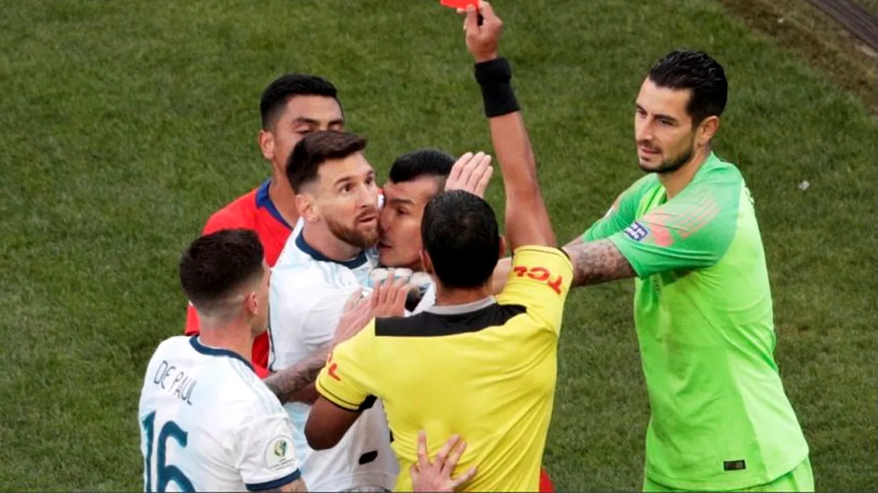 Scandal uriaș la Copa America 2019. Messi a primit roșu direct și a tunat: 