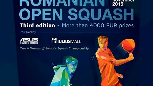 Premii de peste 4.000 de euro la Romanian Open Squash