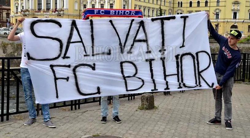 Suporterii FC Bihor ies în stradă,** cerând salvarea clubului 