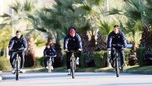 „Viteziști" pe biciclete!