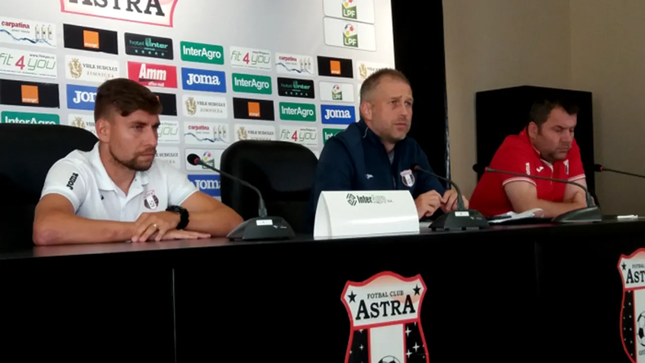 Start pentru Astra în noul sezon al Europa League. Edi Iordănescu: 