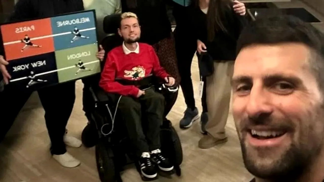 Gestul fenomenal al lui Novak Djokovic. Și-a cazat la Torino, la turneul ATP, un fan cu dizabilități: ce a primit cadou de la suporterul său l-a adus în pragul plânsului | VIDEO