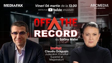 OFF The Record Invitat: judecător Claudiu Drăgușin, Consiliul Superior al Magistraturii