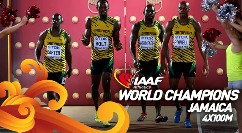 CM DE ATLETISM | Ștafeta 4 X 100 m nebună ca Bolt: Jamaica, de nebătut. China, de pe culoarul 9 în al 9-lea cer: Gay și Rodgers și-au făcut KO echipa la ultimul schimb și SUA a fost descalificată, iar gazdele câștigă argintul