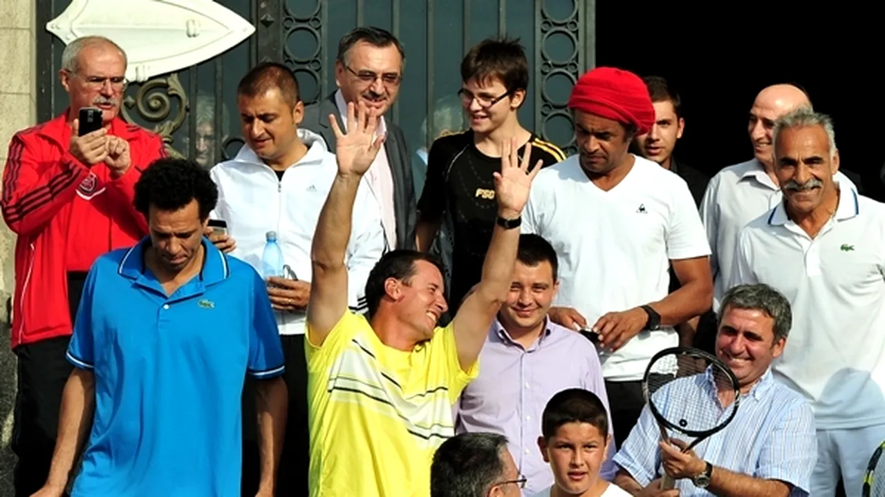 Hagi și Pavel fac echipă într-un meci demonstrativ de tenis împotriva cuplului Năstase/Rotariu
