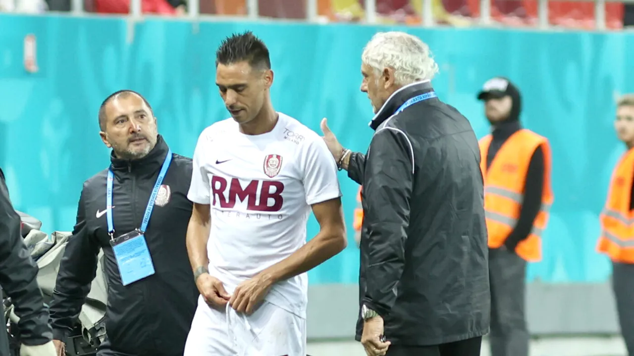 Dezastru pentru Edi Iordănescu! Mario Camora s-a accidentat în debutul meciului Dinamo - CFR Cluj și nu va juca în „dubla” echipei naționale