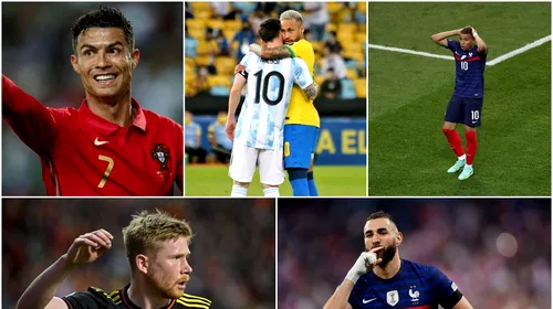 Loturile celor 32 de echipe de la Campionatul Mondial 2022! <i class='ep-highlight'>Leo</i> <i class='ep-highlight'>Messi</i>, Cristiano Ronaldo, Benzema, Neymar sau Mbappe joacă la turneul final din Qatar