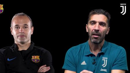 VIDEO | Binterviu inedit cu Iniesta și Buffon. Catalanul a dezvăluit când se va retrage! Pe ce post a jucat căpitanul lui Juve până la 12 ani