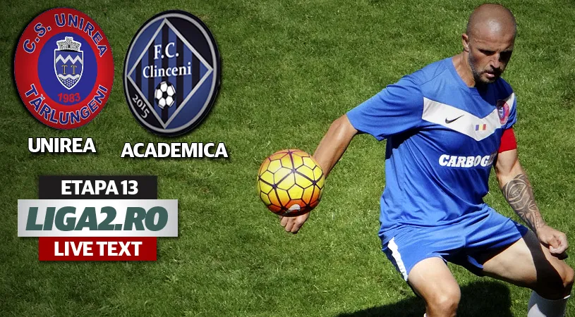 Egalul care nu mulțumește pe nimeni.** Unirea Tărlungeni - Academica Clinceni 2-2, în primul meci al etapei 13