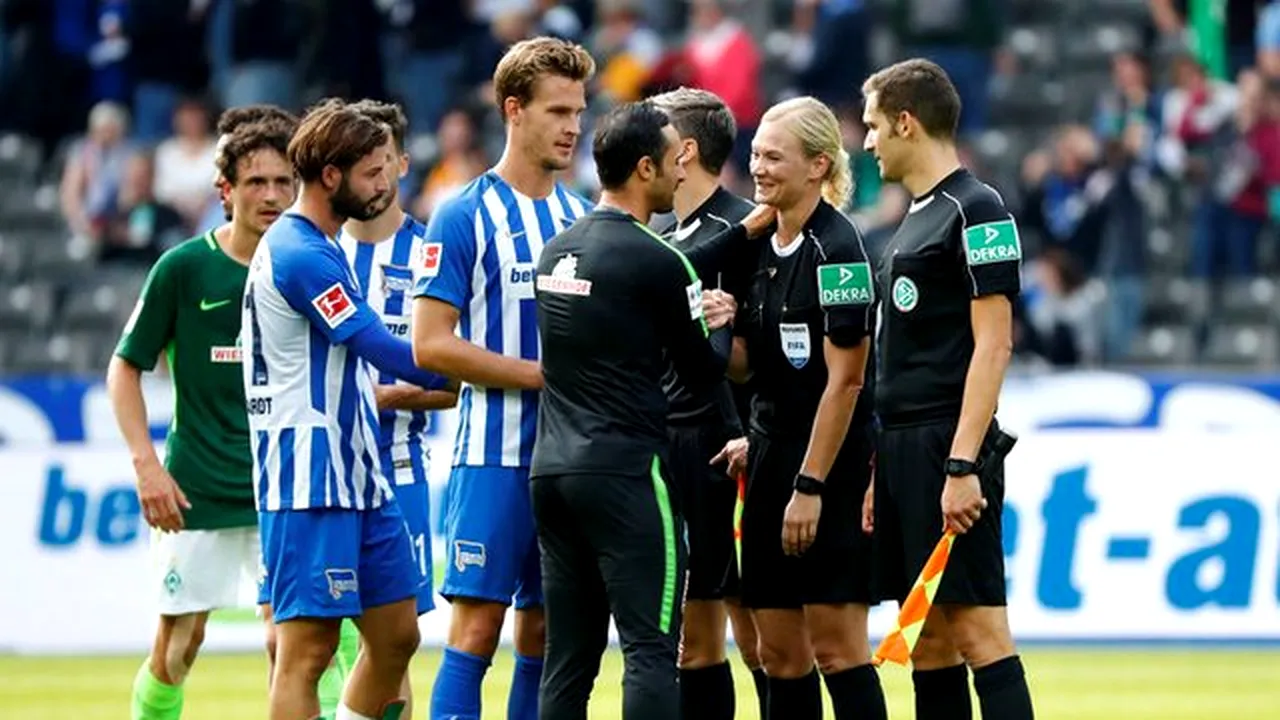 Moment istoric în Bundesliga, la meciul Hertha Berlin - Werder Bremen! Bibiana Steinhaus, prima femeie arbitru din prima liga germană