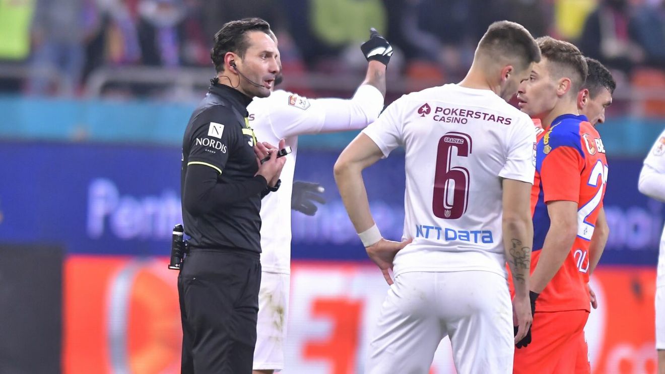 CFR Cluj, reacție categorică despre arbitrul delegat la derby-ul cu FCSB: „A demonstrat asta!”