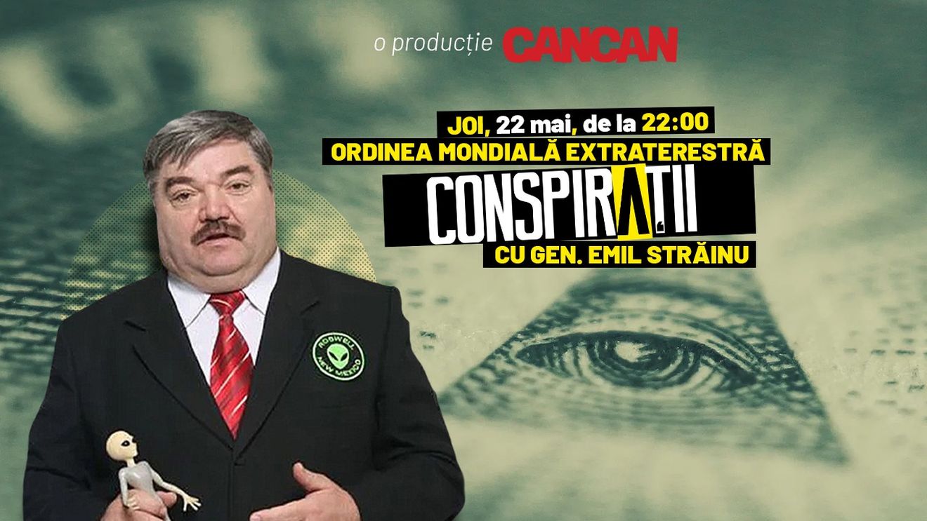 “Conspirații cu gen. Emil Străinu” începe joi, 22 mai, de la 22:00, LIVE pe YouTube CANCAN
