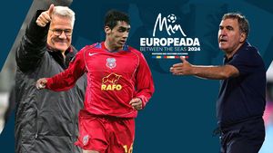 Incredibil, Gică Hagi, Ladislau Boloni și Bănel Nicoliță s-ar putea duela în 2024 la EURO! "Ni-i dorim ca selecționeri sau pentru promovare la turneul cu 27 de formații". În paralel cu tricolorii lui Edi Iordănescu, tot în Germania, joacă aromânii, romii și maghiarii din România la Europeada minorităților, alături de bulgari, cehi ori slovaci! EXCLUSIV