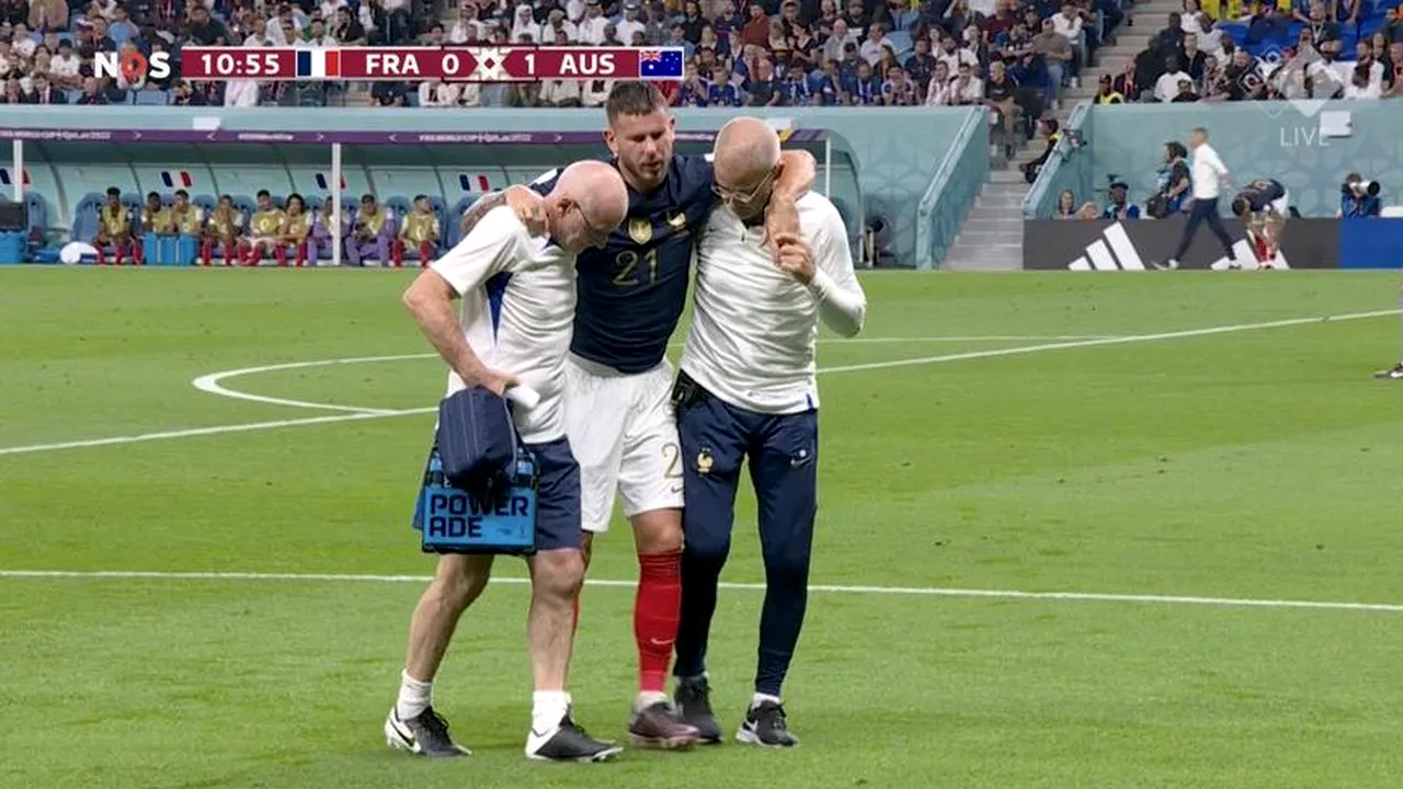 Franța, campioana en-titre, ghinion incredibil la Mondial! Gol încasat după doar 9 minute și încă o accidentare serioasă