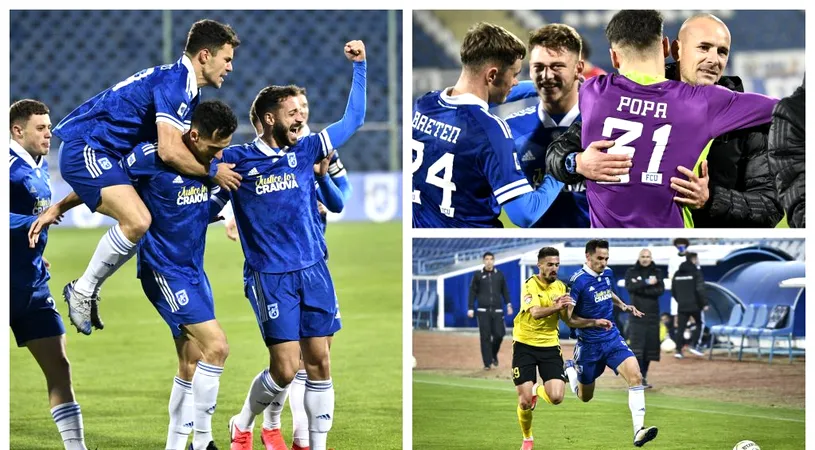 ”FC U” Craiova a pus capăt seriei de remize. Liderul Ligii 2 a câștigat la limită derby-ul cu Metaloglobus și s-a distanțat în fruntea clasamentului. Dan Vasilică îi dedică succesul lui Adrian Mititelu, spune cum a gândit partida și vorbește despre revenirea pe ”Ion Oblemenco”