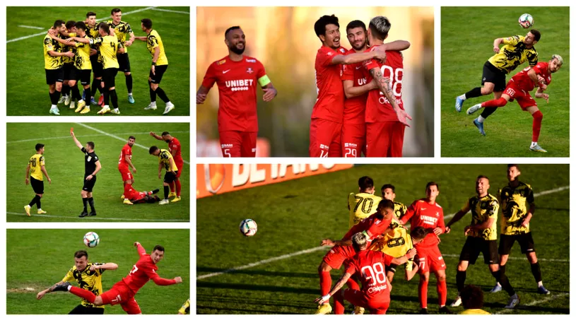 FC Brașov a chinuit surpriza primei ligi, FC Hermannstadt, chiar dacă a jucat 75 de minute în inferioritate! Muțiu i-a dus pe sibieni în grupele Cupei României