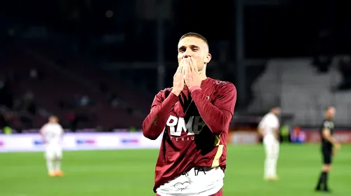 Daniel Bîrligea a avut nevoie de doar 9 minute pentru a marca o dublă în derby-ul Rapid – CFR. Starul lui Nelu Varga a amuțit Giuleștiul