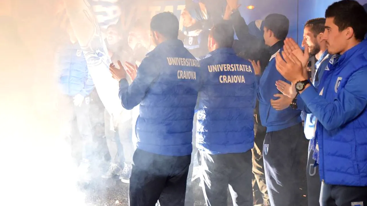 Oltenii invadează Capitala! Fanii echipei CS Universitatea Craiova au la dispoziție cinci autocare pentru meciul cu Dinamo