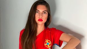 Miss World România, fana înfocată a FCSB-ului! Cum i-a susținut pe Man și Tănase la derby-ul cu Dinamo | GALERIE FOTO