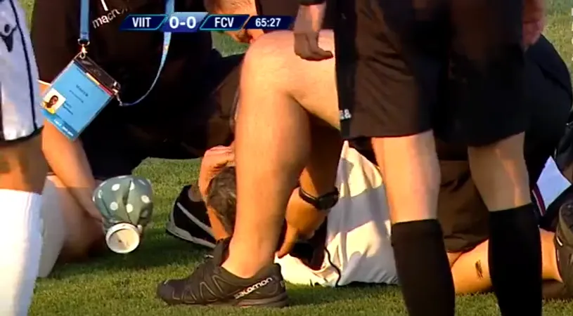Momente de panică la Ovidiu! Fotbaliștii s-au oprit imediat din joc, medicii au fost chemați de urgență | FOTO