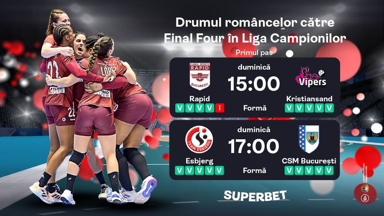 ADVERTORIAL | Petrecere în Liga Campionilor: primul pas către Final Four pentru Rapid și CSM