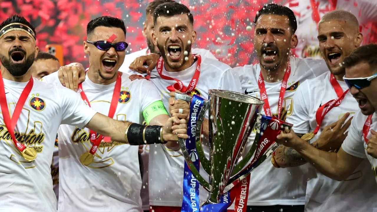 Petrecerea FCSB pentru titlul numărul 28 Live Video. Campioana României, sărbătoare roş-albastră în inima Bucureştiului