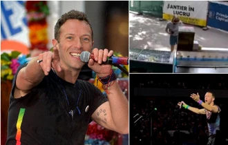 VIDEO | Cum a fost surprins Chris Martin, solistul Coldplay, într-un parc din București. Putea fi confundat lejer cu un simplu turist