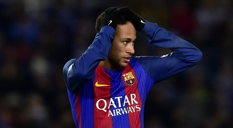 OFICIAL Neymar ratează El Clasico. Brazilianul va fi suspendat 3 etape în urma eliminării din partida cu Malaga