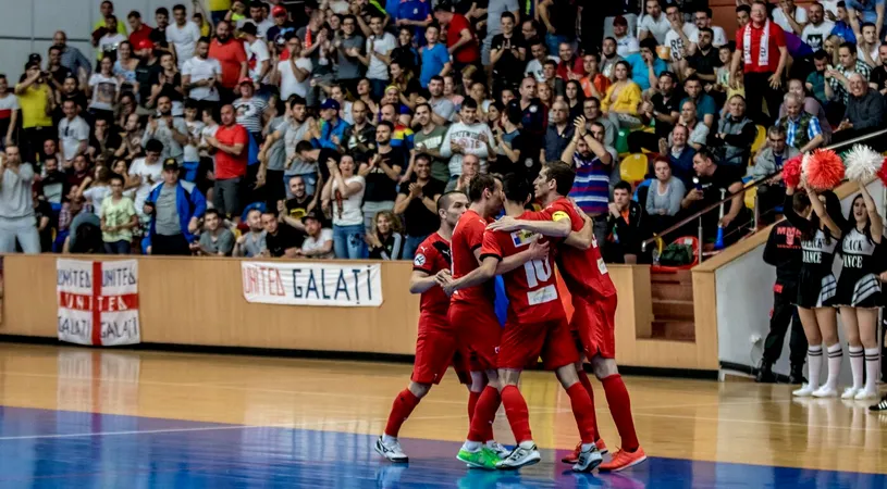 United Galați și-a adjudecat primul meci al finalei din Liga 1 de futsal, în fața lui CFR Timișoara