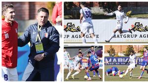 Ilie Poenaru a dat tonul sărbătorii în vestiarul Chindiei după victoria cu FC Bihor: ”Cine joacă în play-off? Chindia, ole, ole!” Bucurie mare la Târgoviște după a cincea victorie consecutivă