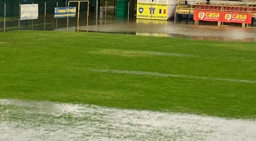 Vremea, bat-o vina! CS Afumați și-a mutat meciul cu CSC Dumbrăvița pe un alt stadion. Și partida dintre CS Tunari și CSC Șelimbăr se joacă în altă parte