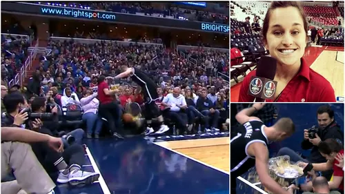 VIDEO | Antrenoare de hochei pentru liceeni, vedetă fără voie la un meci de NBA: 