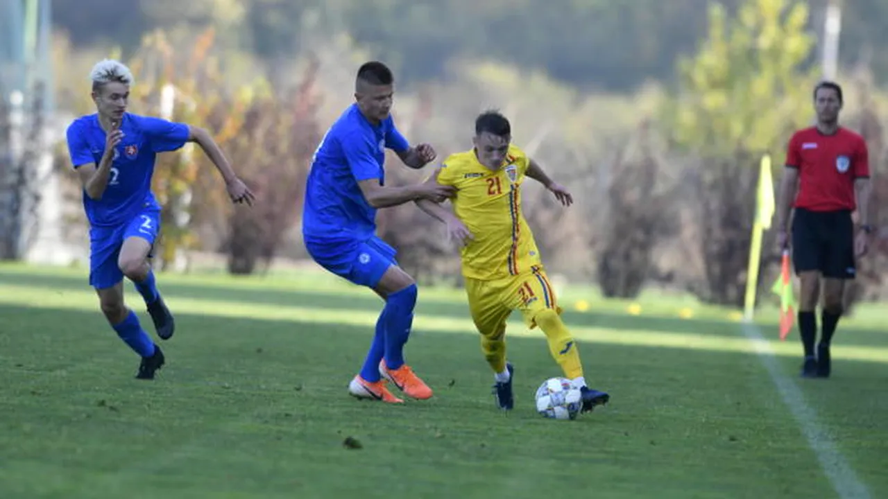 Echipa naţională sub 18 ani a României a pierdut şi al doilea meci amical cu Slovacia, scor 2-4