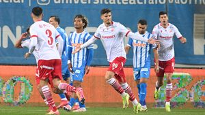 Universitatea Craiova - Dinamo București 2-1, în etapa 10 a play-off-ului din Superliga. Echipa olteană încheie sezonul pe locul 3